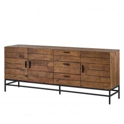 Ars manufacti Sideboard Grasby II - Altholz Pinie / Metall - Pinie Dunkel / Schwarz