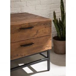 Ars manufacti TV-Lowboard Grasby III - Altholz Pinie / Metall - Pinie Dunkel / Schwarz -Wohnzimmermöbel boutique en ligne 1000168568 191126 17373500034 DETAILS P000000001000168568