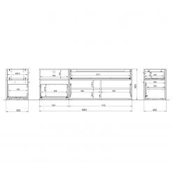 Germania TV-Lowboard Coruna - Weiß / Eiche Grandson Dekor -Wohnzimmermöbel boutique en ligne 1000168920 190403 11353200023 GALLERYIMAGES P000000001000168920