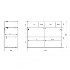 Germania Kommode Coruna - Weiß / Eiche Grandson Dekor -Wohnzimmermöbel boutique en ligne 1000168943 190403 11353700082 GALLERYIMAGES P000000001000168943