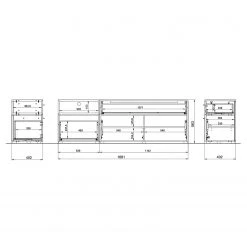 Germania Wohnwand Coruna I (2-teilig) - Weiß / Eiche Grandson Dekor -Wohnzimmermöbel boutique en ligne 1000168944 190403 11353800092 GALLERYIMAGES P000000001000168944