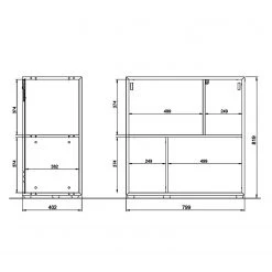 Germania Wohnwand Coruna I (2-teilig) - Weiß / Eiche Grandson Dekor -Wohnzimmermöbel boutique en ligne 1000168944 190403 11353800093 GALLERYIMAGES P000000001000168944