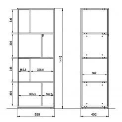 Germania Wohnwand Coruna IV (3-teilig) - Weiß / Eiche Grandson Dekor -Wohnzimmermöbel boutique en ligne 1000168945 190403 11353900103 GALLERYIMAGES P000000001000168945