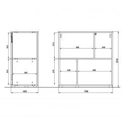Germania Wohnwand Coruna IV (3-teilig) - Weiß / Eiche Grandson Dekor -Wohnzimmermöbel boutique en ligne 1000168945 190403 11353900104 GALLERYIMAGES P000000001000168945