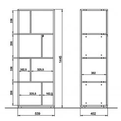 Germania Wohnwand Coruna II (2-teilig) - Weiß / Eiche Grandson Dekor -Wohnzimmermöbel boutique en ligne 1000168947 190403 11354000125 GALLERYIMAGES P000000001000168947