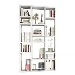 Loftscape Bücherregal Emporior IV - Hochglanz Weiß - Breite: 120 cm