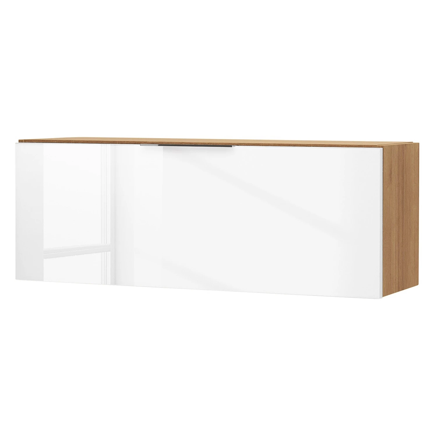 Maja Möbel Hängeschrank Shino I - Glas Weiß / Eiche Riviera Dekor - Breite: 90 cm 1 Maja Möbel Hängeschrank Shino I - Glas Weiß / Eiche Riviera Dekor - Breite: 90 cm