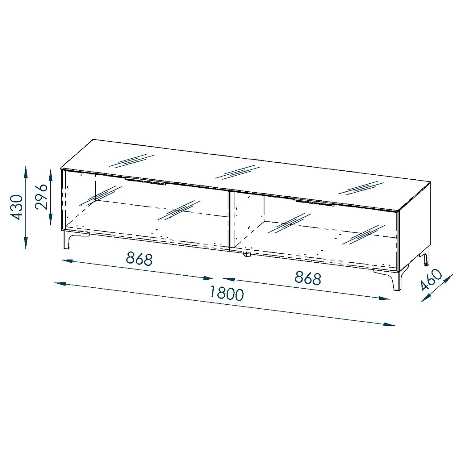 Maja Möbel TV-Lowboard Shino III - Glas Schwarz / Eiche Riviera Dekor 4 Maja Möbel TV-Lowboard Shino III - Glas Schwarz / Eiche Riviera Dekor – Bild 4