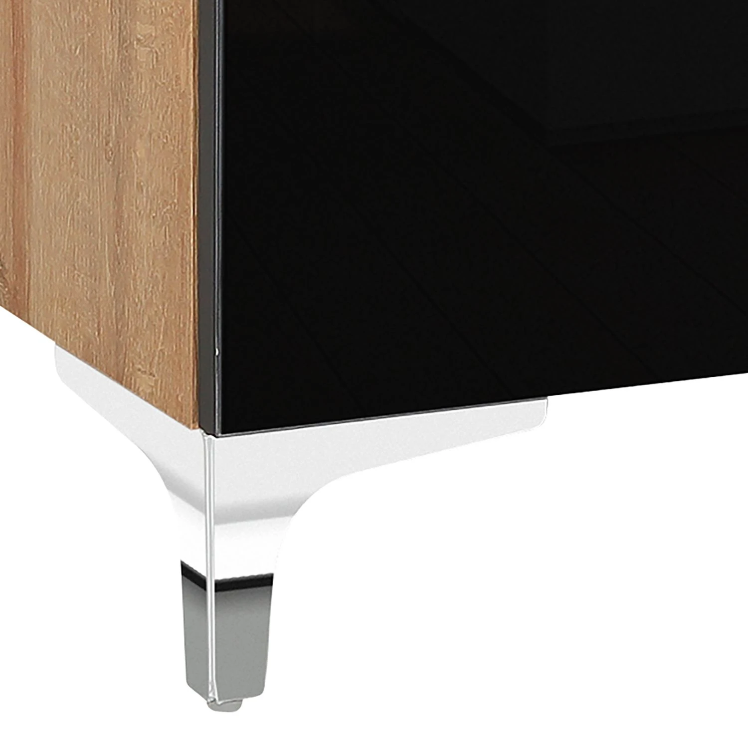 Maja Möbel Sideboard Shino I - Glas Schwarz / Eiche Riviera Dekor 3 Maja Möbel Sideboard Shino I - Glas Schwarz / Eiche Riviera Dekor – Bild 3