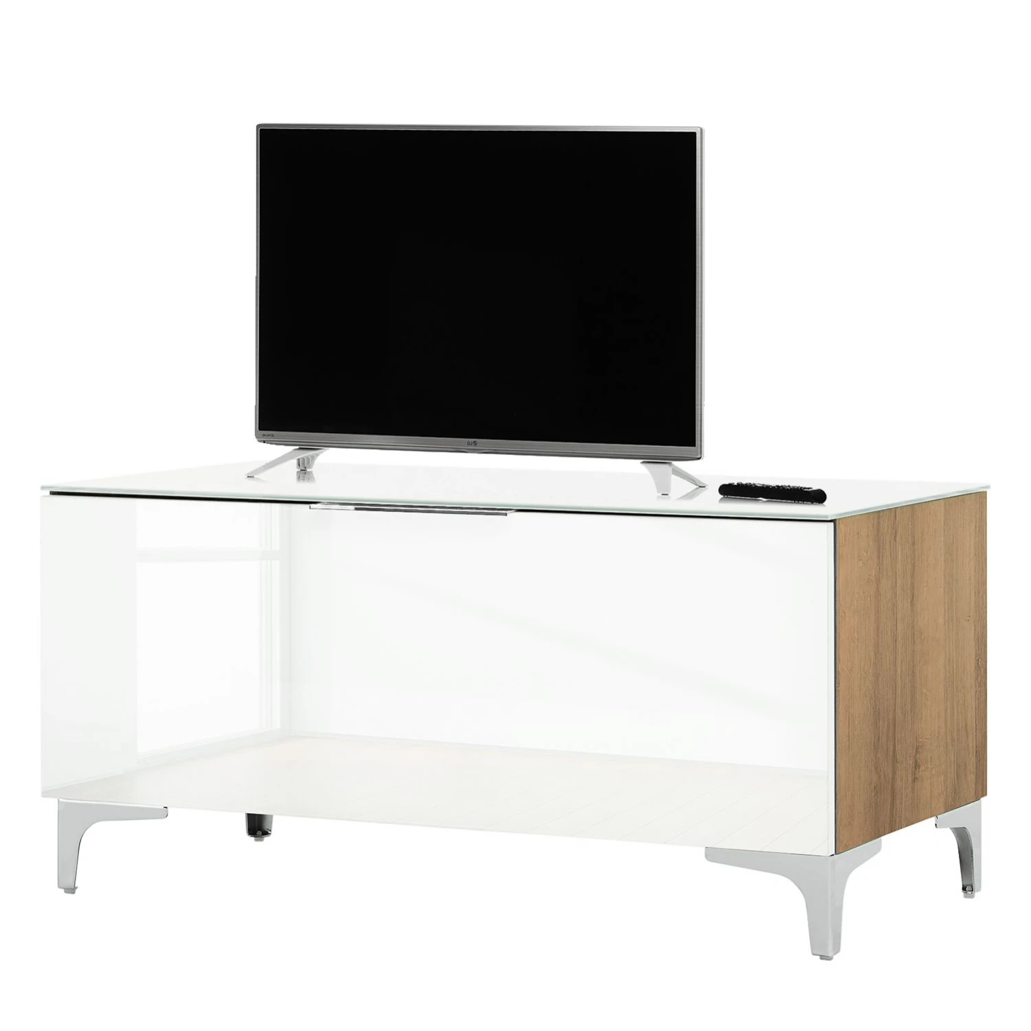 Maja Möbel TV-Lowboard Shino I - Glas Weiß / Eiche Riviera Dekor 1 Maja Möbel TV-Lowboard Shino I - Glas Weiß / Eiche Riviera Dekor