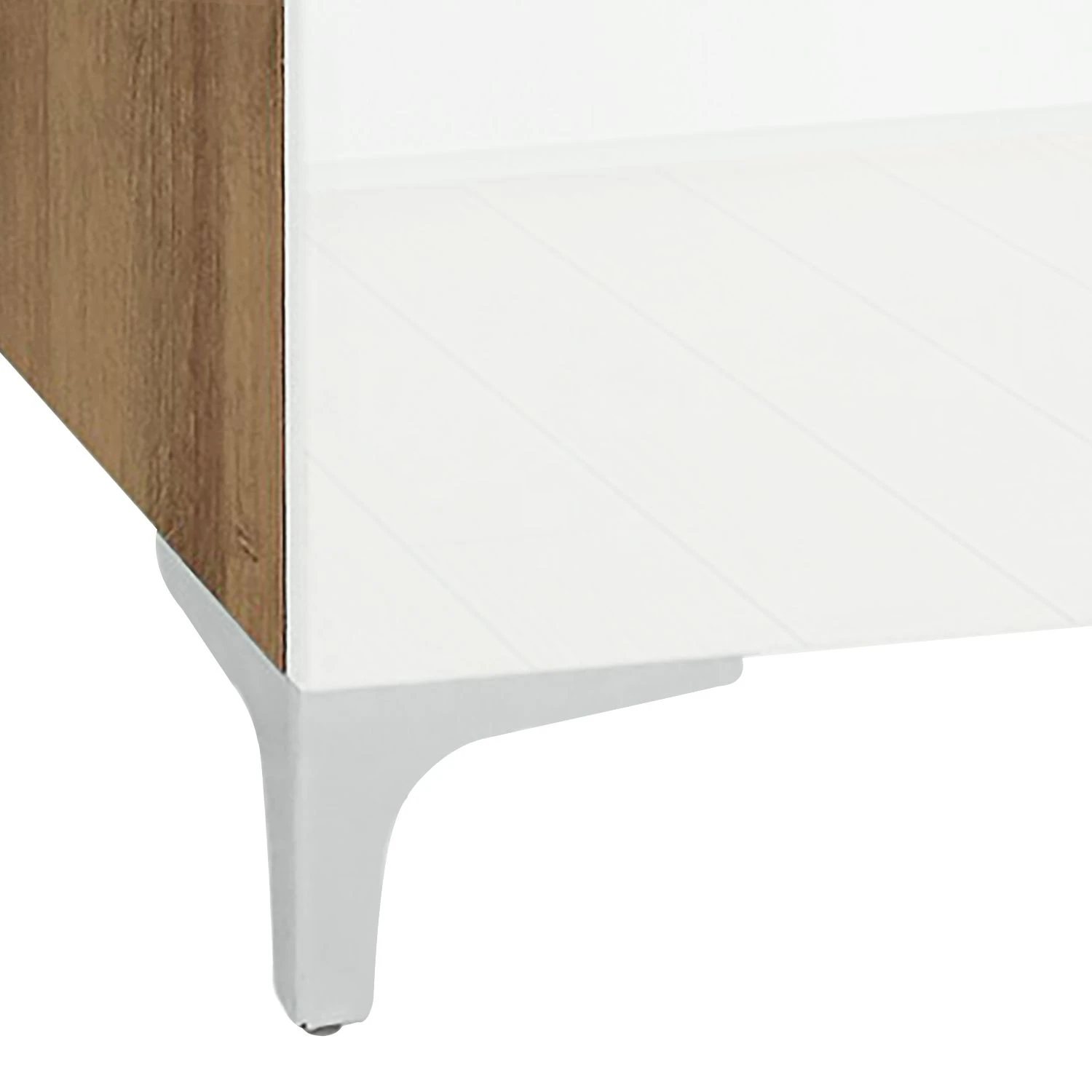 Maja Möbel Kommode Shino II - Glas Weiß / Eiche Riviera Dekor 2 Maja Möbel Kommode Shino II - Glas Weiß / Eiche Riviera Dekor – Bild 2