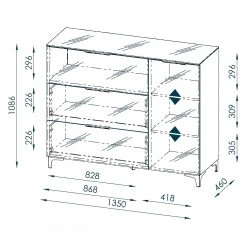 Maja Möbel Kommode Shino II - Glas Weiß / Eiche Riviera Dekor 6 Maja Möbel Kommode Shino II - Glas Weiß / Eiche Riviera Dekor -Wohnzimmermöbel boutique en ligne 1000170609 190418 12393400071 GALLERYIMAGES P000000001000170609