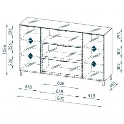 Maja Möbel Sideboard Shino IV - Glas Weiß / Eiche Riviera Dekor 8 Maja Möbel Sideboard Shino IV - Glas Weiß / Eiche Riviera Dekor -Wohnzimmermöbel boutique en ligne 1000170611 190418 12393400081 GALLERYIMAGES P000000001000170611
