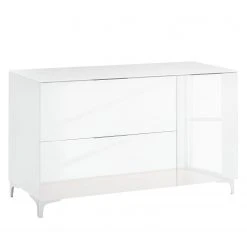 Maja Möbel Sideboard Shino I - Glas Weiß / Weiß