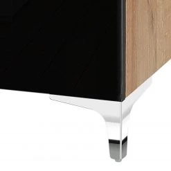 Maja Möbel Sideboard Shino III - Glas Schwarz / Eiche Riviera Dekor -Wohnzimmermöbel boutique en ligne 1000170645 190418 12394300196 GALLERYIMAGES P000000001000170645