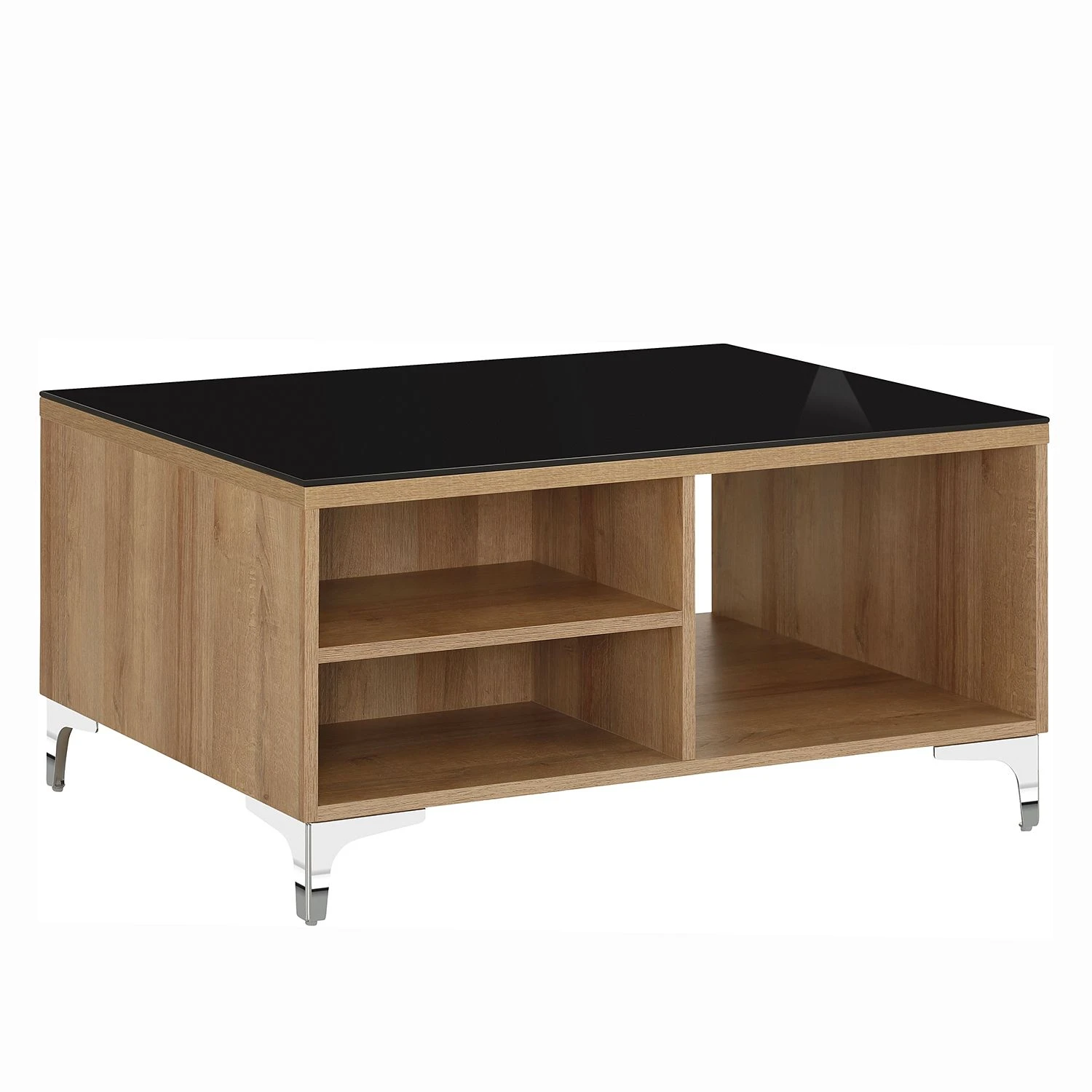 Maja Möbel Couchtisch Shino - Glas Schwarz / Eiche Riviera Dekor 1 Maja Möbel Couchtisch Shino - Glas Schwarz / Eiche Riviera Dekor