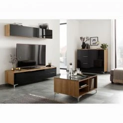 Maja Möbel Couchtisch Shino - Glas Schwarz / Eiche Riviera Dekor 9 Maja Möbel Couchtisch Shino - Glas Schwarz / Eiche Riviera Dekor -Wohnzimmermöbel boutique en ligne 1000170651 190418 12394500231 MOOD GALLERYIMAGES P000000001000170651 mood