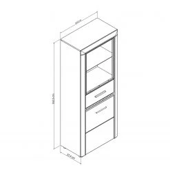 Loftscape Standvitrine Charnocks I - Hochglanz Weiß / Schwarz 9 Loftscape Standvitrine Charnocks I - Hochglanz Weiß / Schwarz -Wohnzimmermöbel boutique en ligne 1000171301 190424 07575300005 GALLERYIMAGES P000000001000171301