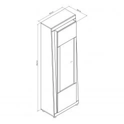 Loftscape Standvitrine Curlewis I - Hochglanz Weiß / Anthrazit -Wohnzimmermöbel boutique en ligne 1000171328 190424 07575600065 GALLERYIMAGES P000000001000171328