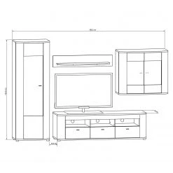 Loftscape Wohnwand Machado (4-teilig) - Hochglanz Weiß / Eiche Grandson Dekor 17 Loftscape Wohnwand Machado (4-teilig) - Hochglanz Weiß / Eiche Grandson Dekor -Wohnzimmermöbel boutique en ligne 1000171330 190424 07575800080 GALLERYIMAGES P000000001000171330