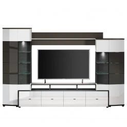 Loftscape Wohnwand Intento (4-teilig) - Hochglanz Weiß / Anthrazit -Wohnzimmermöbel boutique en ligne 1000171358 190424 07580500303 GALLERYIMAGES P000000001000171358