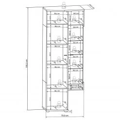 Loftscape Wohnwand Intento (4-teilig) - Hochglanz Weiß / Anthrazit -Wohnzimmermöbel boutique en ligne 1000171358 220304 503 SKETCH DETAILS P000000001000171358 sketch