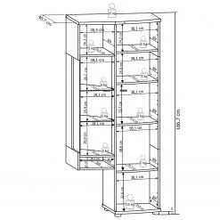 Loftscape Wohnwand Intento (4-teilig) - Hochglanz Weiß / Anthrazit -Wohnzimmermöbel boutique en ligne 1000171358 220304 504 SKETCH DETAILS P000000001000171358 sketch