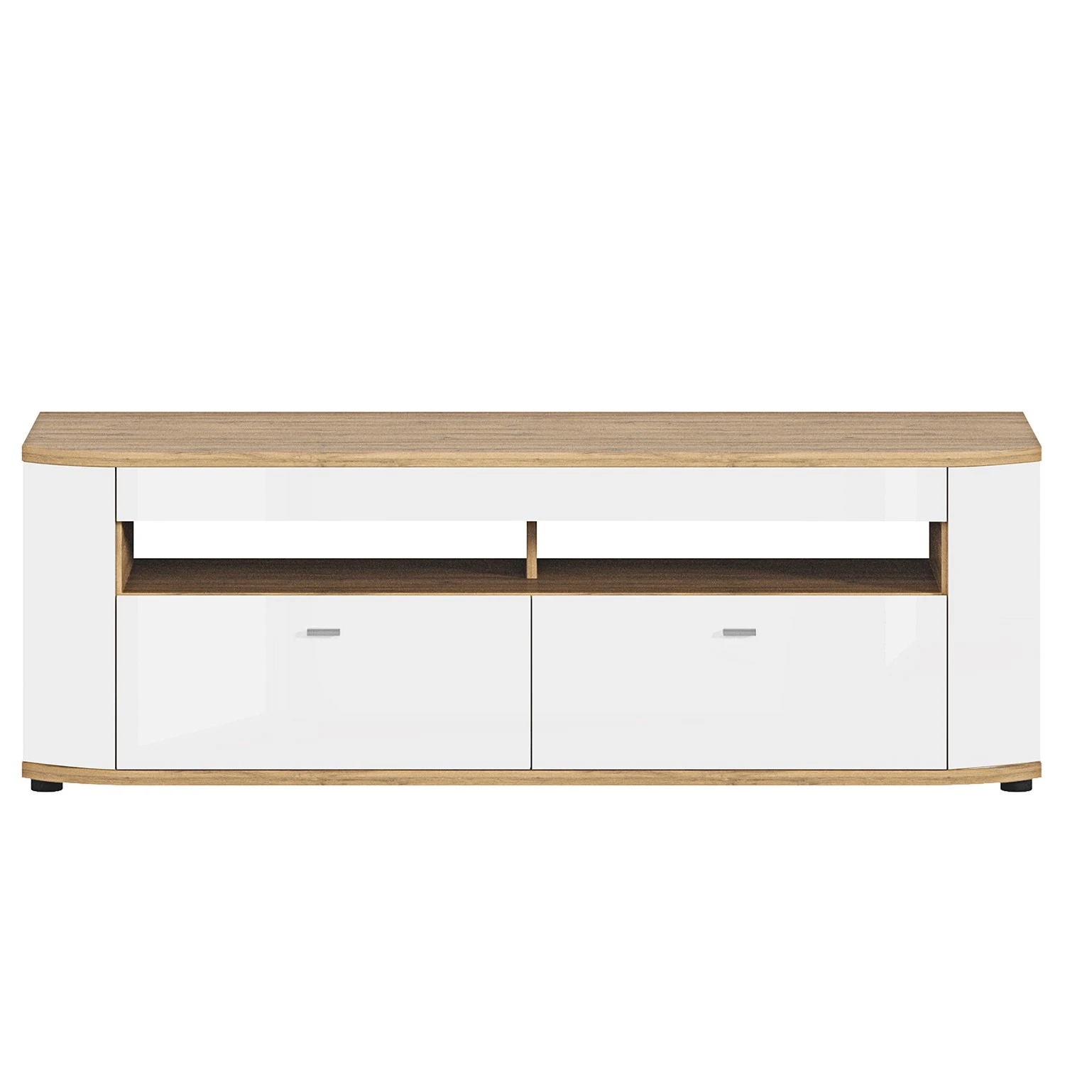 Loftscape Wohnkombination Jaguare (4-teilig) - Hochglanz Weiß / Eiche Ribbeck Dekor 4 Loftscape Wohnkombination Jaguare (4-teilig) - Hochglanz Weiß / Eiche Ribbeck Dekor – Bild 4