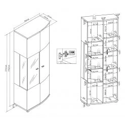 Loftscape Wohnkombination Jaguare (4-teilig) - Hochglanz Weiß / Eiche Ribbeck Dekor 33 Loftscape Wohnkombination Jaguare (4-teilig) - Hochglanz Weiß / Eiche Ribbeck Dekor -Wohnzimmermöbel boutique en ligne 1000171359 200528 06455200020 SKETCH DETAILS P000000001000171359 sketch