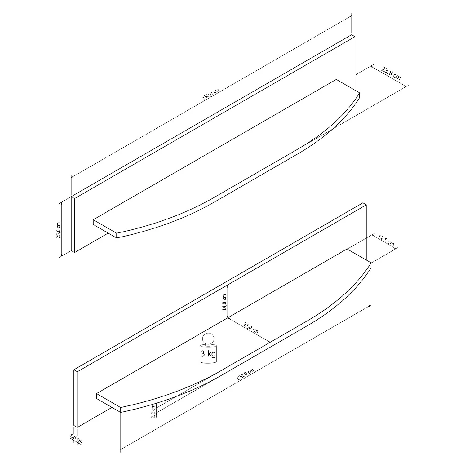 Loftscape Wohnkombination Jaguare (4-teilig) - Hochglanz Weiß / Eiche Ribbeck Dekor 17 Loftscape Wohnkombination Jaguare (4-teilig) - Hochglanz Weiß / Eiche Ribbeck Dekor – Bild 17