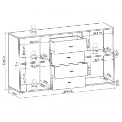 Loftscape Sideboard Moitin - Hochglanz Schwarz / Schwarz -Wohnzimmermöbel boutique en ligne 1000171362 190424 07580600334 GALLERYIMAGES P000000001000171362