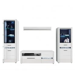 Loftscape Wohnwand Charnocks I (4-teilig) - Hochglanz Weiß / Schwarz -Wohnzimmermöbel boutique en ligne 1000171363 190424 07580600338 GALLERYIMAGES P000000001000171363