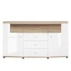 Loftscape Sideboard Jaguare - Hochglanz Weiß / Eiche Ribbeck Dekor