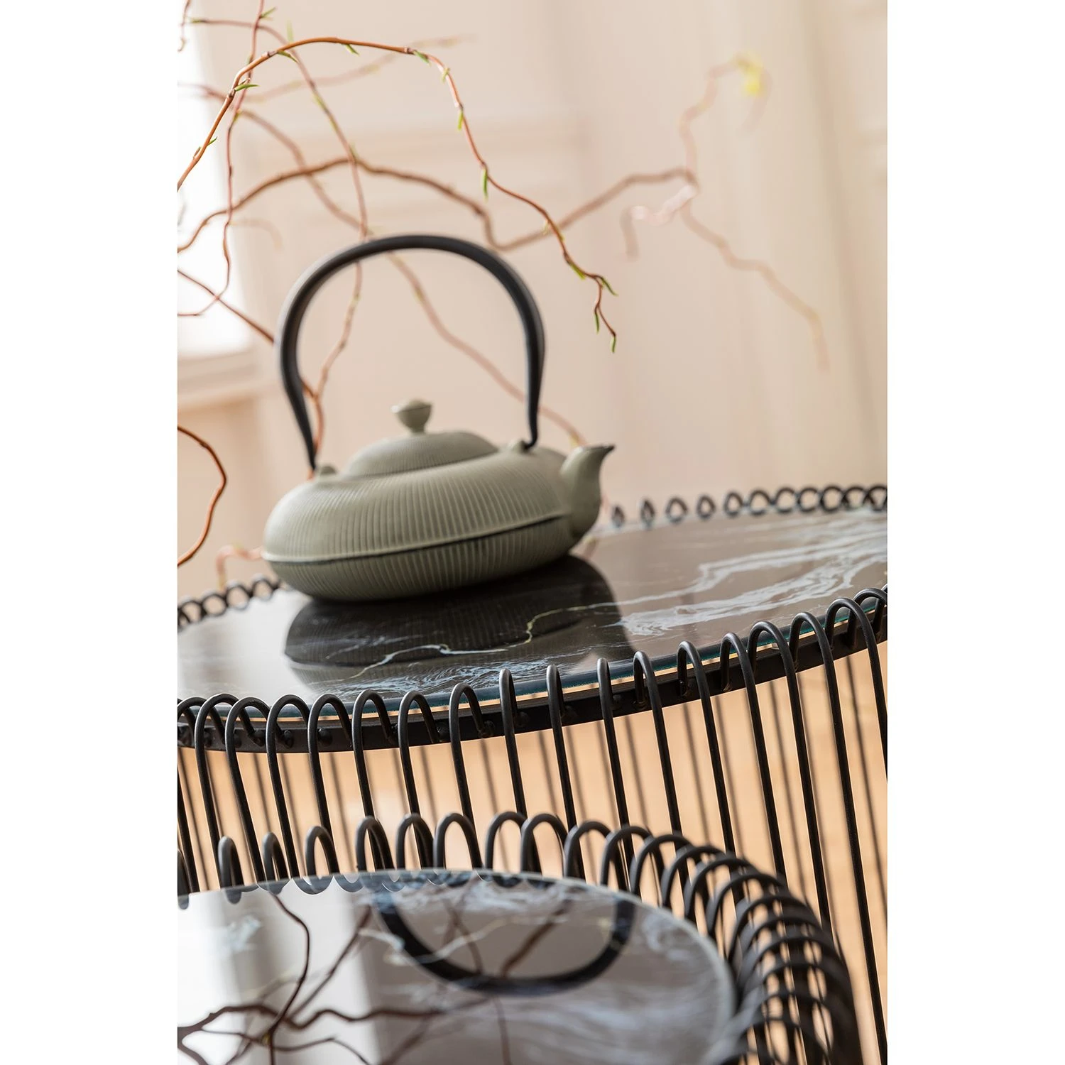 Kare Design Beistelltisch Wire (2-teilig) - Glas / Stahl - Schwarz 6 Kare Design Beistelltisch Wire (2-teilig) - Glas / Stahl - Schwarz – Bild 6