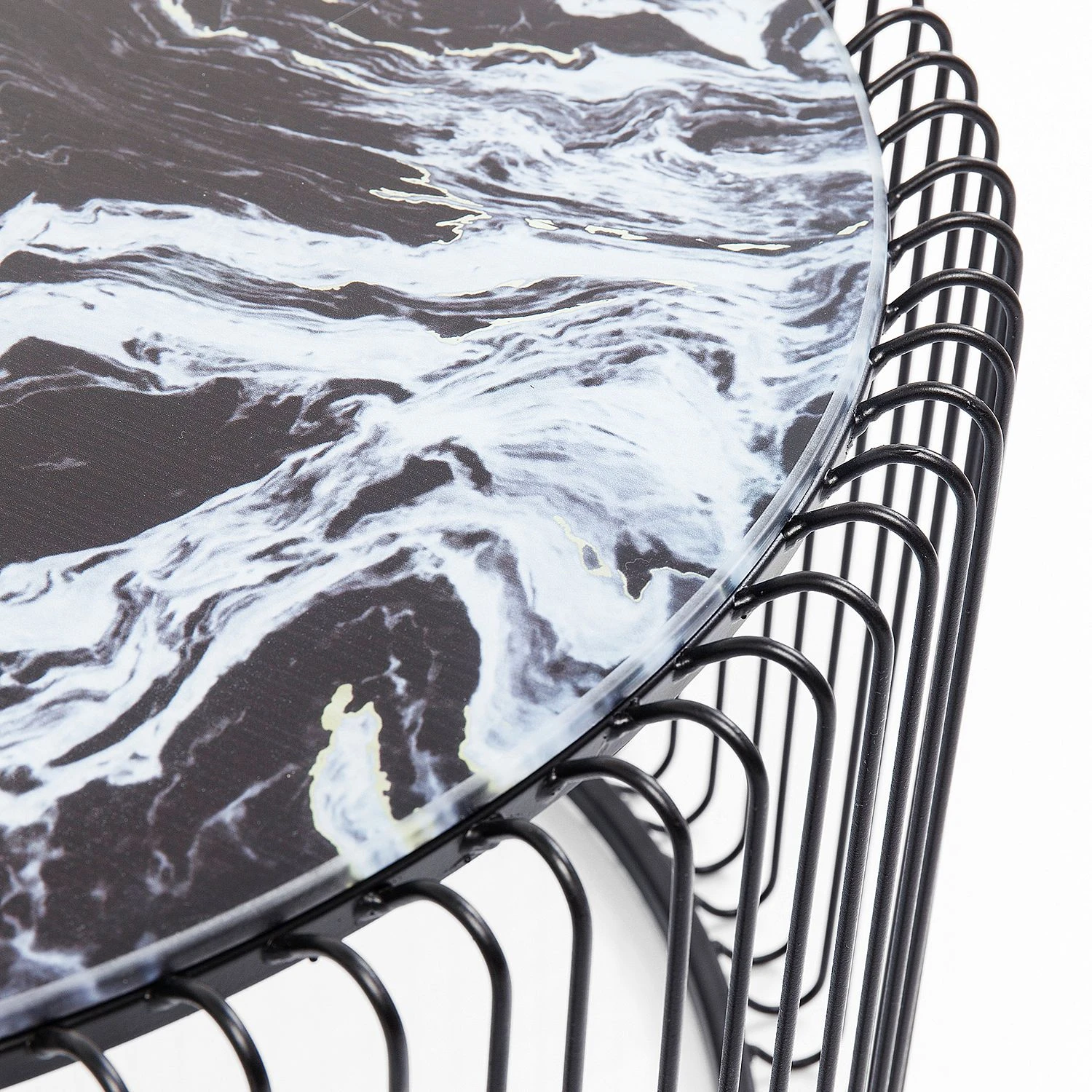 Kare Design Couchtisch Wire I (2er-Set) - Glas / Stahl - Schwarz 6 Kare Design Couchtisch Wire I (2er-Set) - Glas / Stahl - Schwarz – Bild 6