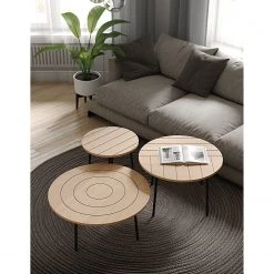Temahome Couchtisch Ply - Echtholzfurnier - Eiche Hell - Durchmesser: 50 cm -Wohnzimmermöbel boutique en ligne 1000172890 201016 13311900396 MOOD DETAILS P000000001000172890 mood