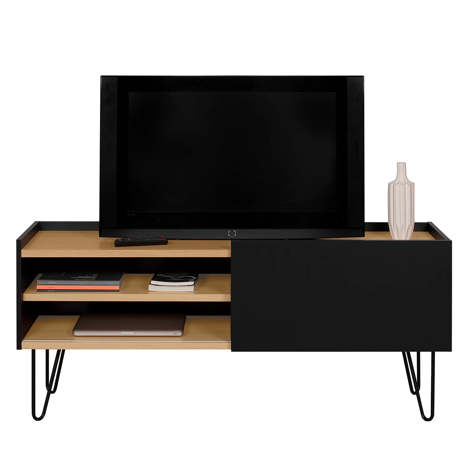 Temahome TV-Lowboard Nina - Eiche / Schwarz 5 Temahome TV-Lowboard Nina - Eiche / Schwarz – Bild 5