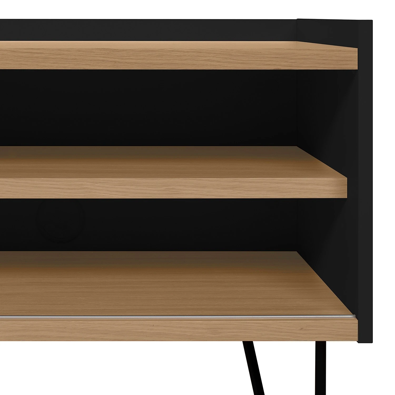 Temahome TV-Lowboard Nina - Eiche / Schwarz 10 Temahome TV-Lowboard Nina - Eiche / Schwarz – Bild 10