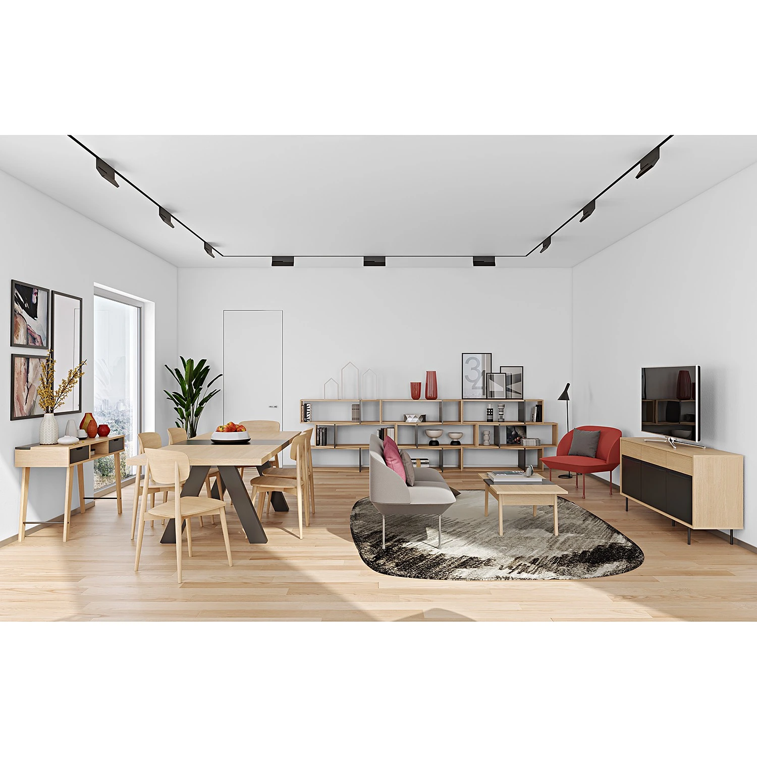 Temahome Regal One - Eiche / Schwarz 4 Temahome Regal One - Eiche / Schwarz – Bild 4