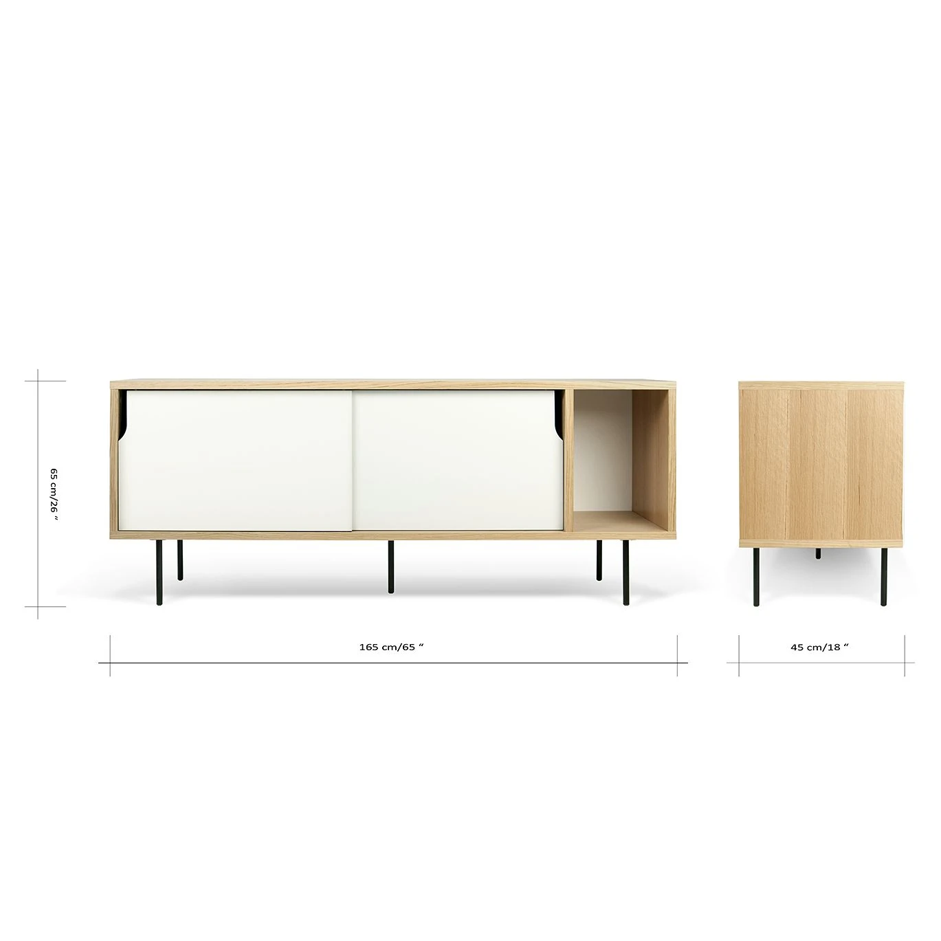 Temahome Sideboard Noa II - Weiß - Eiche 7 Temahome Sideboard Noa II - Weiß - Eiche – Bild 7