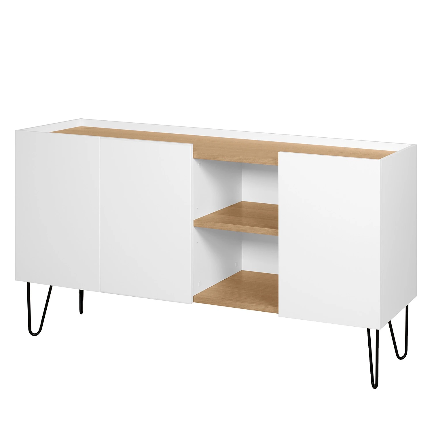 Temahome Sideboard Nina - Eiche / Weiß 1 Temahome Sideboard Nina - Eiche / Weiß