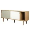 Temahome Sideboard Noa I - Weiß / Steingrau - Eiche