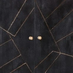 Jack & Alice Sideboard Towa - Akazie massiv / Metall - Schwarz / Gold -Wohnzimmermöbel boutique en ligne 1000172965 190503 07493700077 GALLERYIMAGES P000000001000172965