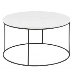 Norrwood Couchtisch Rocklea I - Marmor / Metall - Marmor Weiß / Schwarz