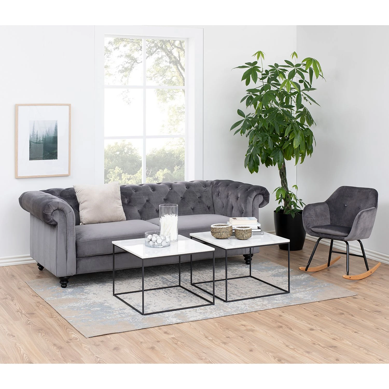 Norrwood Couchtisch Rocklea II - Marmor / Metall - Marmor Weiß / Schwarz 3 Norrwood Couchtisch Rocklea II - Marmor / Metall - Marmor Weiß / Schwarz – Bild 3