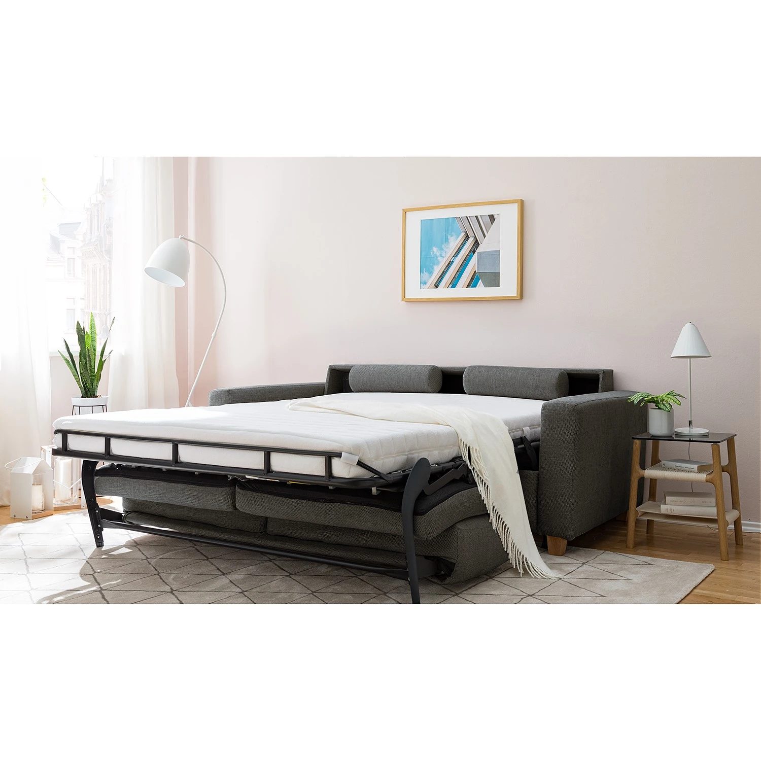 Maison Belfort Schlafsofa Lierde II - Webstoff - Grau - Breite: 162 cm 19 Maison Belfort Schlafsofa Lierde II - Webstoff - Grau - Breite: 162 cm – Bild 19