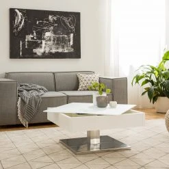 Fredriks Couchtisch Zenda - Weiß / Silber -Wohnzimmermöbel boutique en ligne 1000174642 200715 06264300022 MOOD DETAILS P000000001000174642 mood