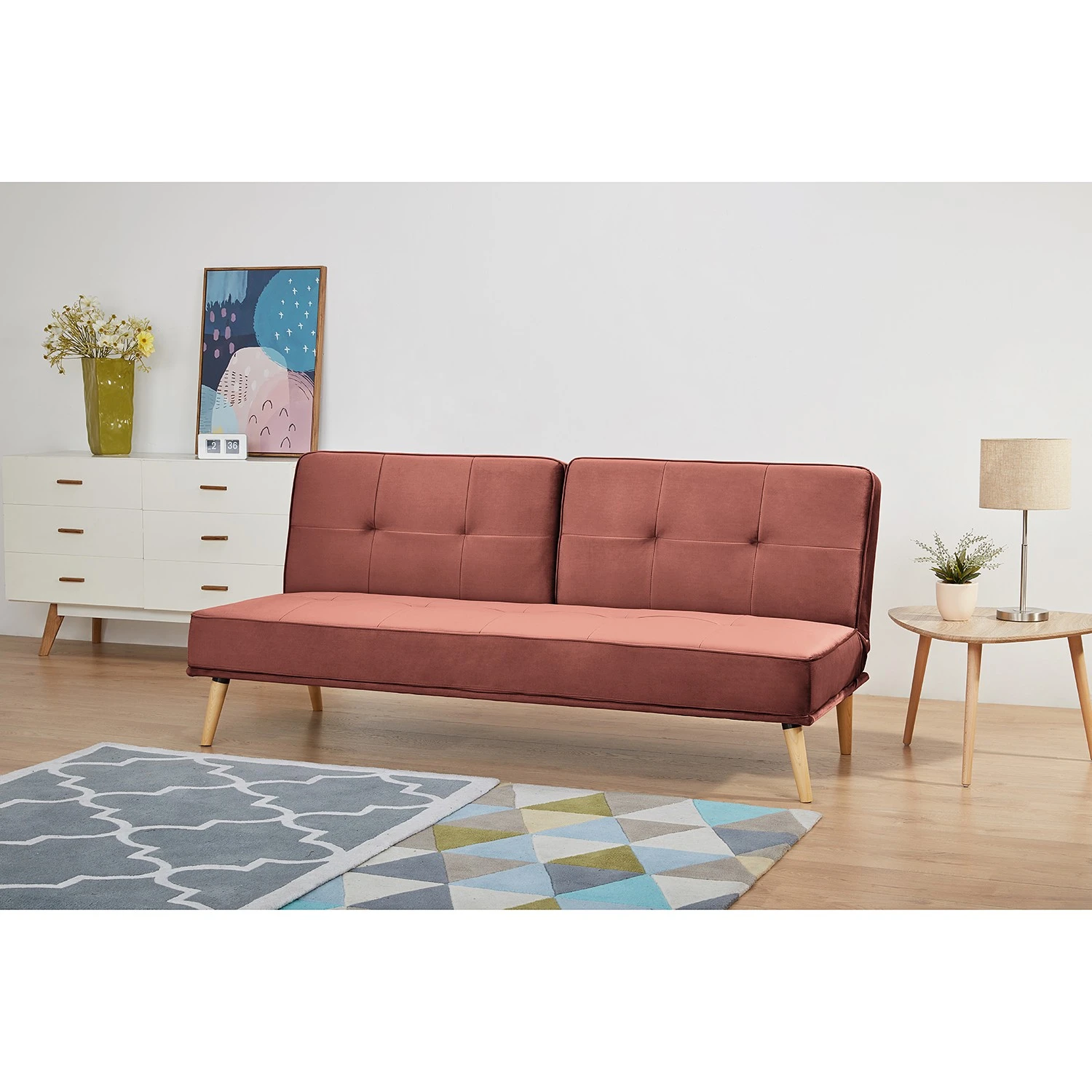 Mørteens Schlafsofa Bardon - Samt - Mauve 2 Mørteens Schlafsofa Bardon - Samt - Mauve – Bild 2