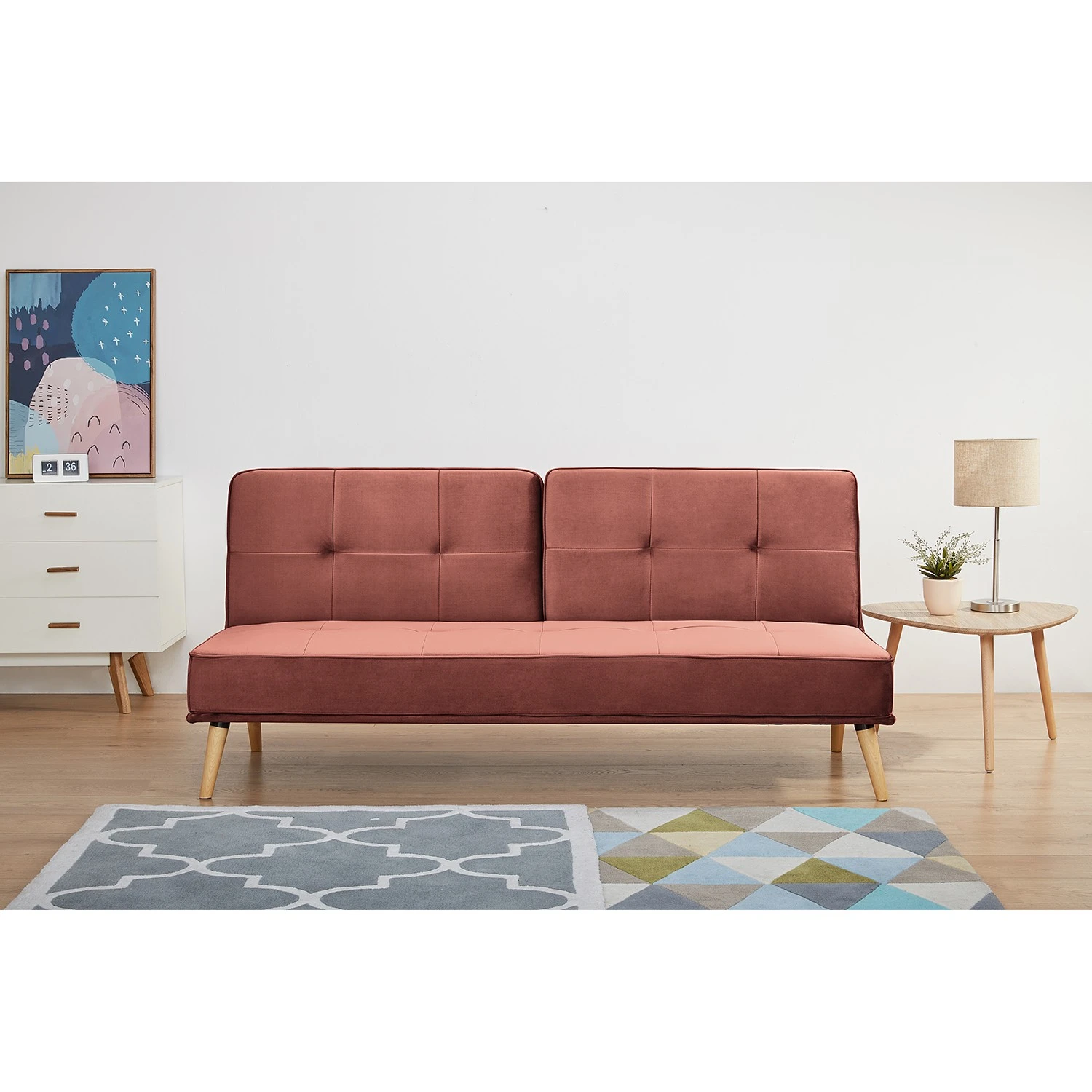 Mørteens Schlafsofa Bardon - Samt - Mauve 3 Mørteens Schlafsofa Bardon - Samt - Mauve – Bild 3