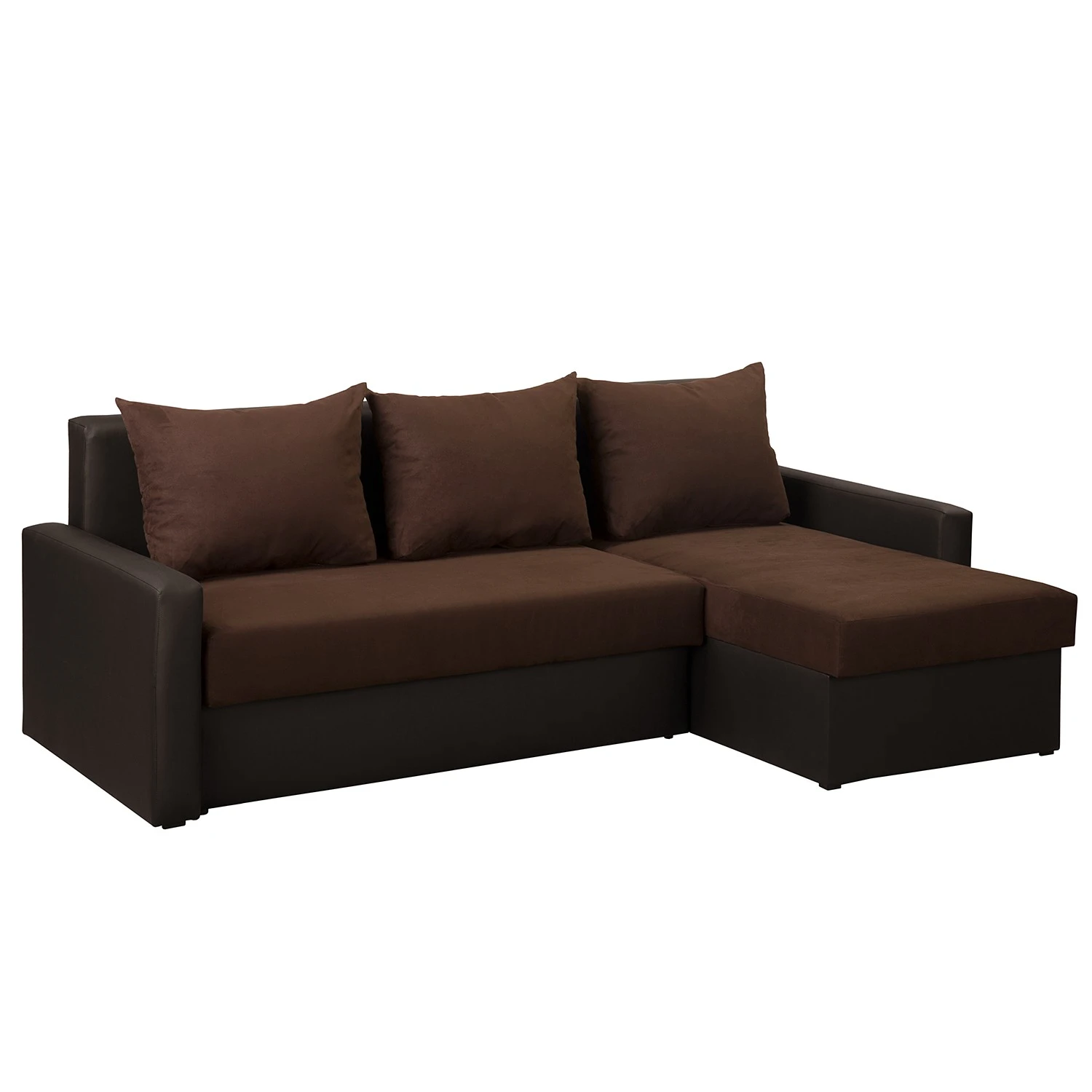 Fredriks Ecksofa Kardinya - Kunstleder / Microfaser - Dunkelbraun - Longchair davorstehend rechts 1 Fredriks Ecksofa Kardinya - Kunstleder / Microfaser - Dunkelbraun - Longchair davorstehend rechts